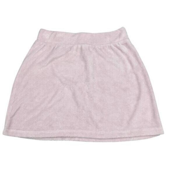 Aritzia Wilfred Free Terry Pull On Mini Skirt In Pink Size Small - Picture 2 of 5